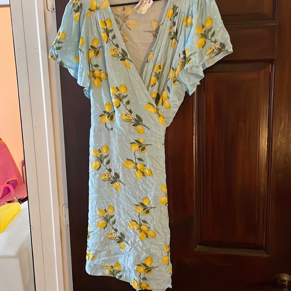 Lemon wrap dress